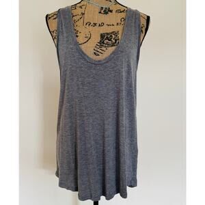 Banana Republic Womens Gray  Racer Bank Flowy Loose Fit Tank Top Size Large